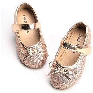 Rose Gold Toddler Girl Flat Shoes